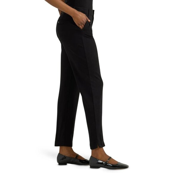 Lee Women's Straight Leg Knit Pant, Size 16S, Regular Fit, Black Wash, Comfort - Picture 3 of 4